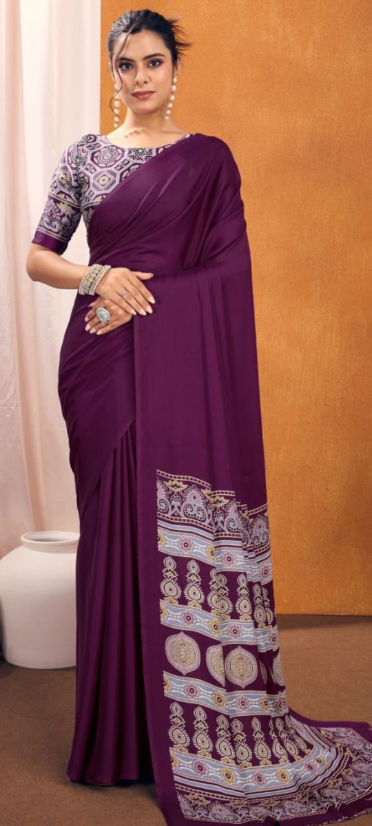 Semi Modal Silk Saree YB121