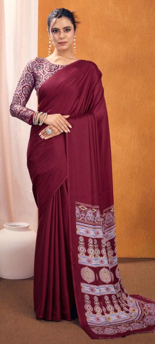 Semi Modal Silk Saree YB121