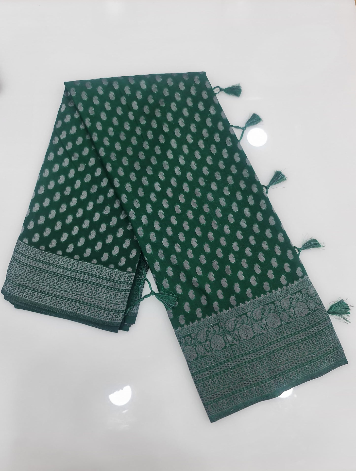 Soft Banarasi Georgette saree 1099/- YB104