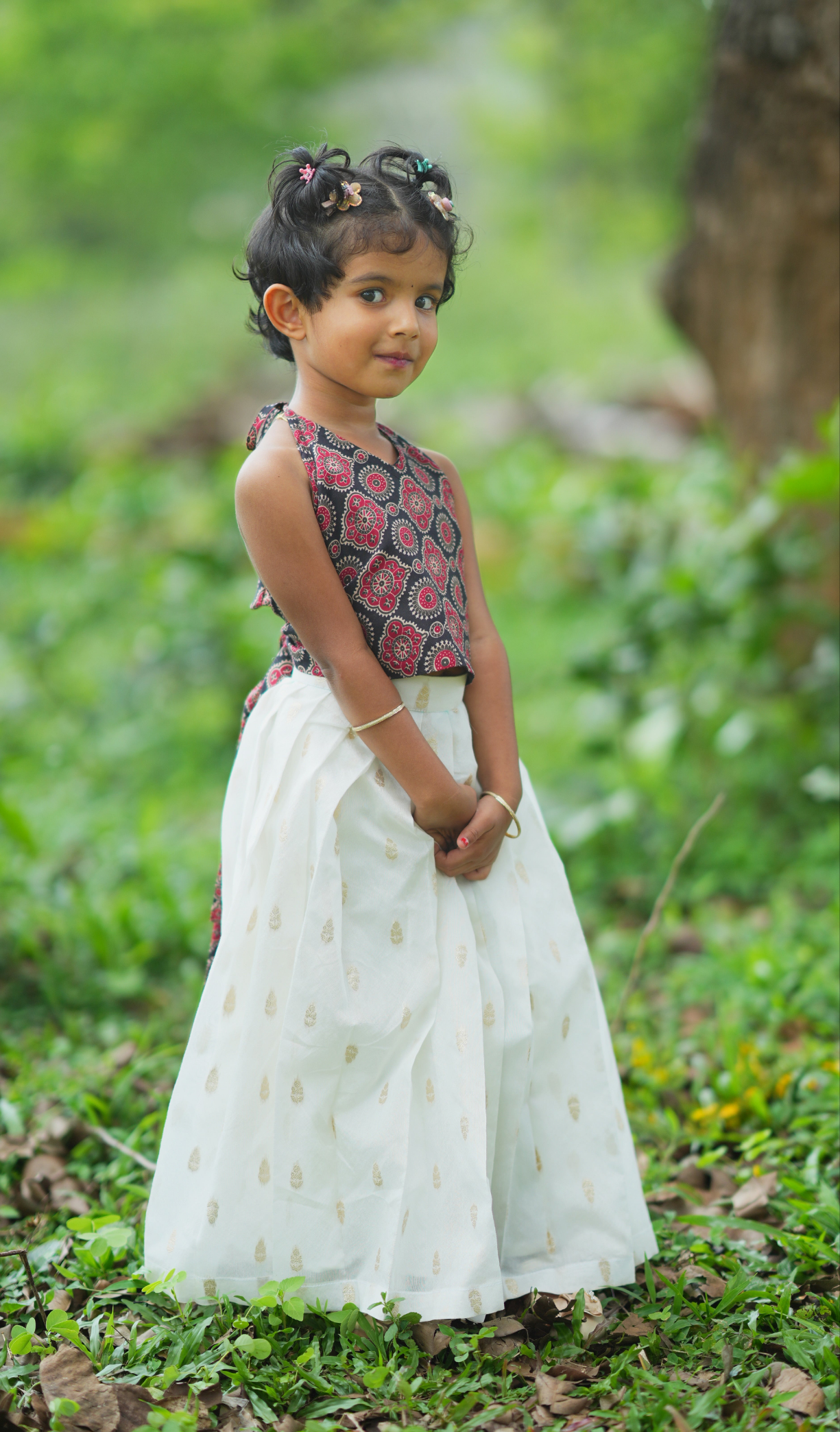 Kids Wear Crop Top And Skirt YB145