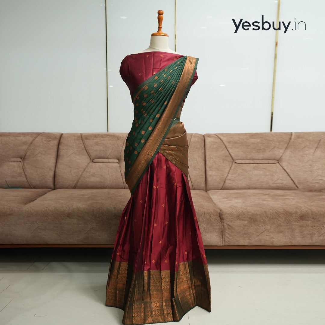 Semi Silk Dhavani Set