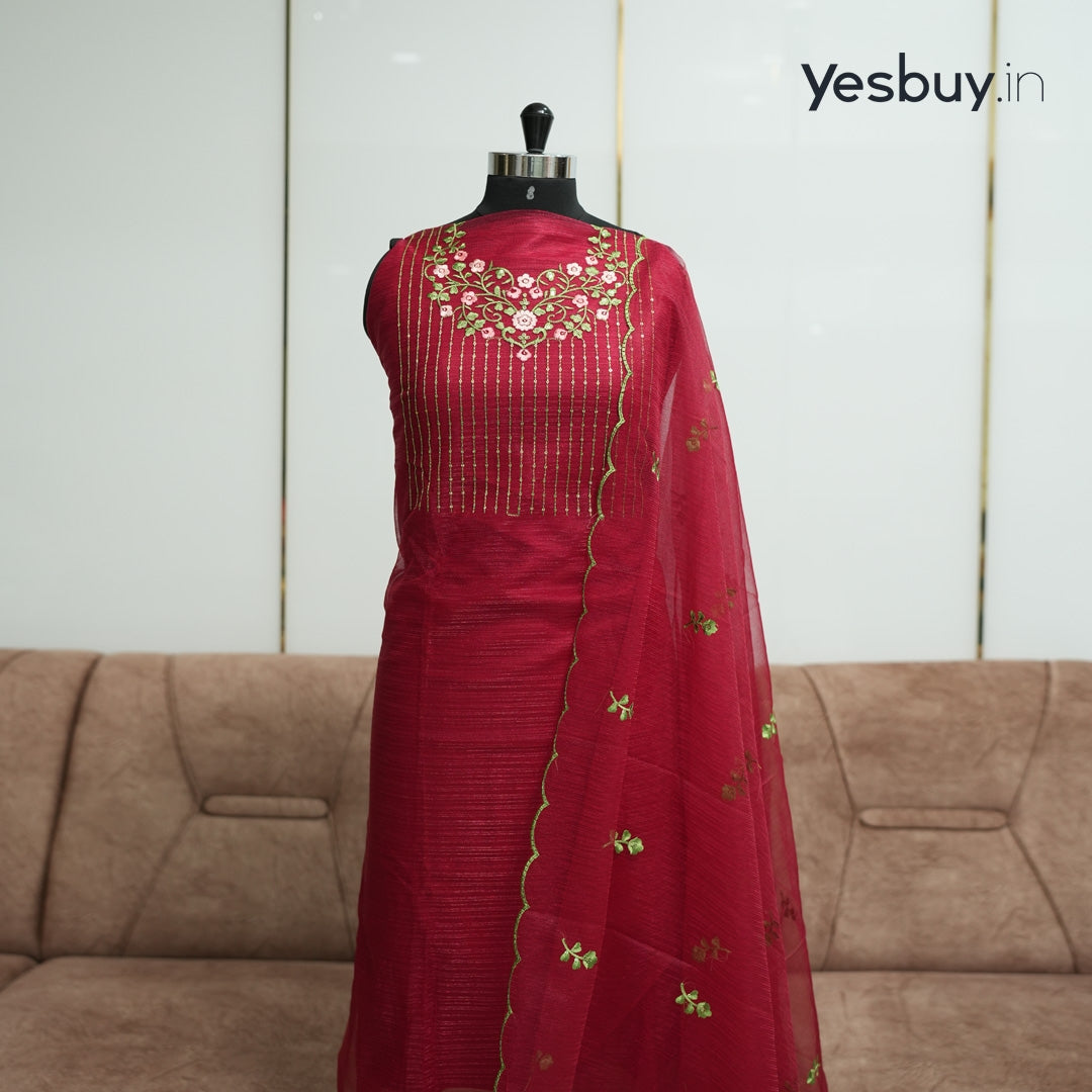 Churidar Material ( With Top, Bottom, Shawl) Set Only 399 - Catalog Chandini Volume 1
