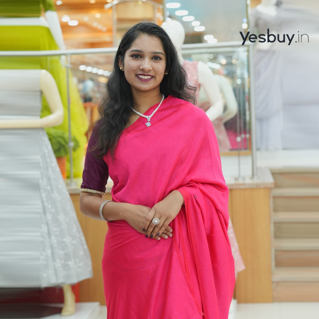 Vijithra silk plane saree YB117