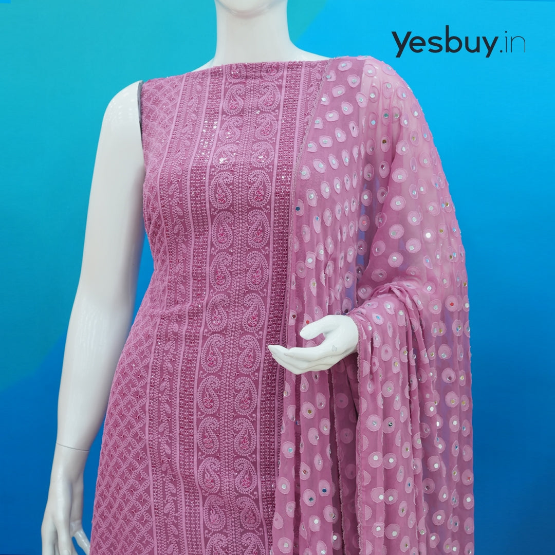 Georgette Lucknowi Chikankari Work salwar suite YB118
