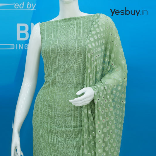 Georgette Lucknowi Chikankari Work salwar suite YB118
