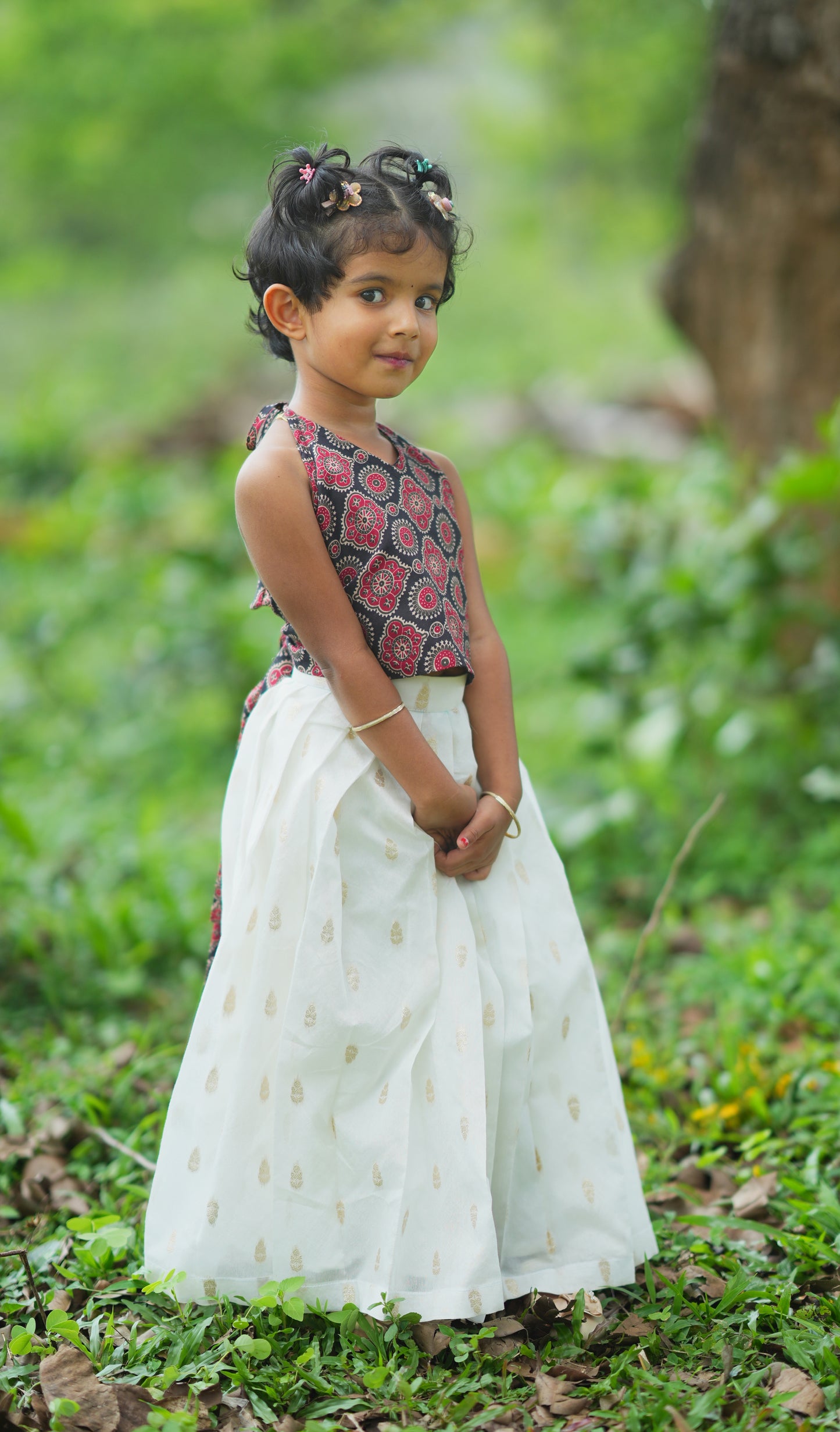 Kids Wear Crop Top And Skirt YB145