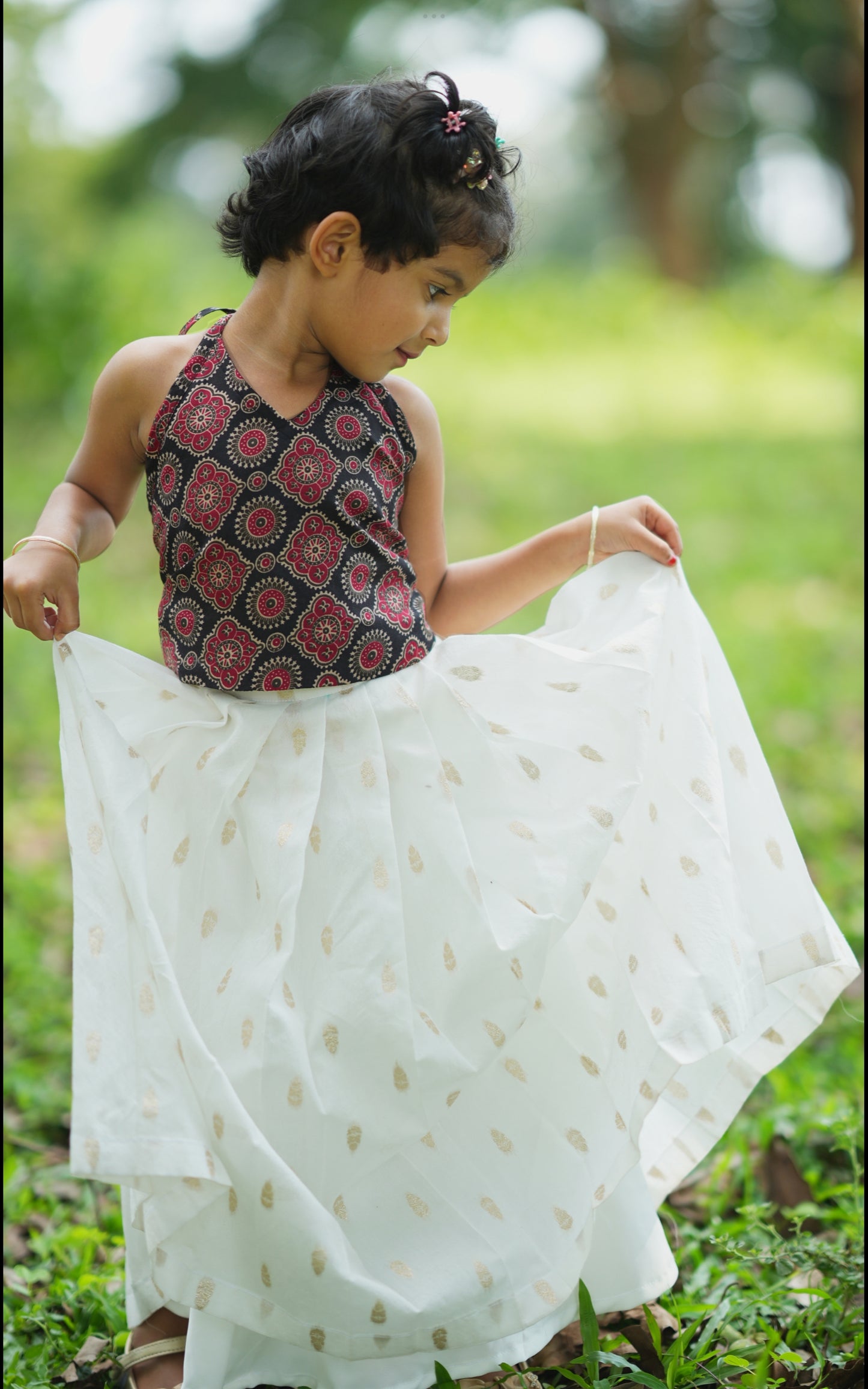 Kids Wear Crop Top And Skirt YB145