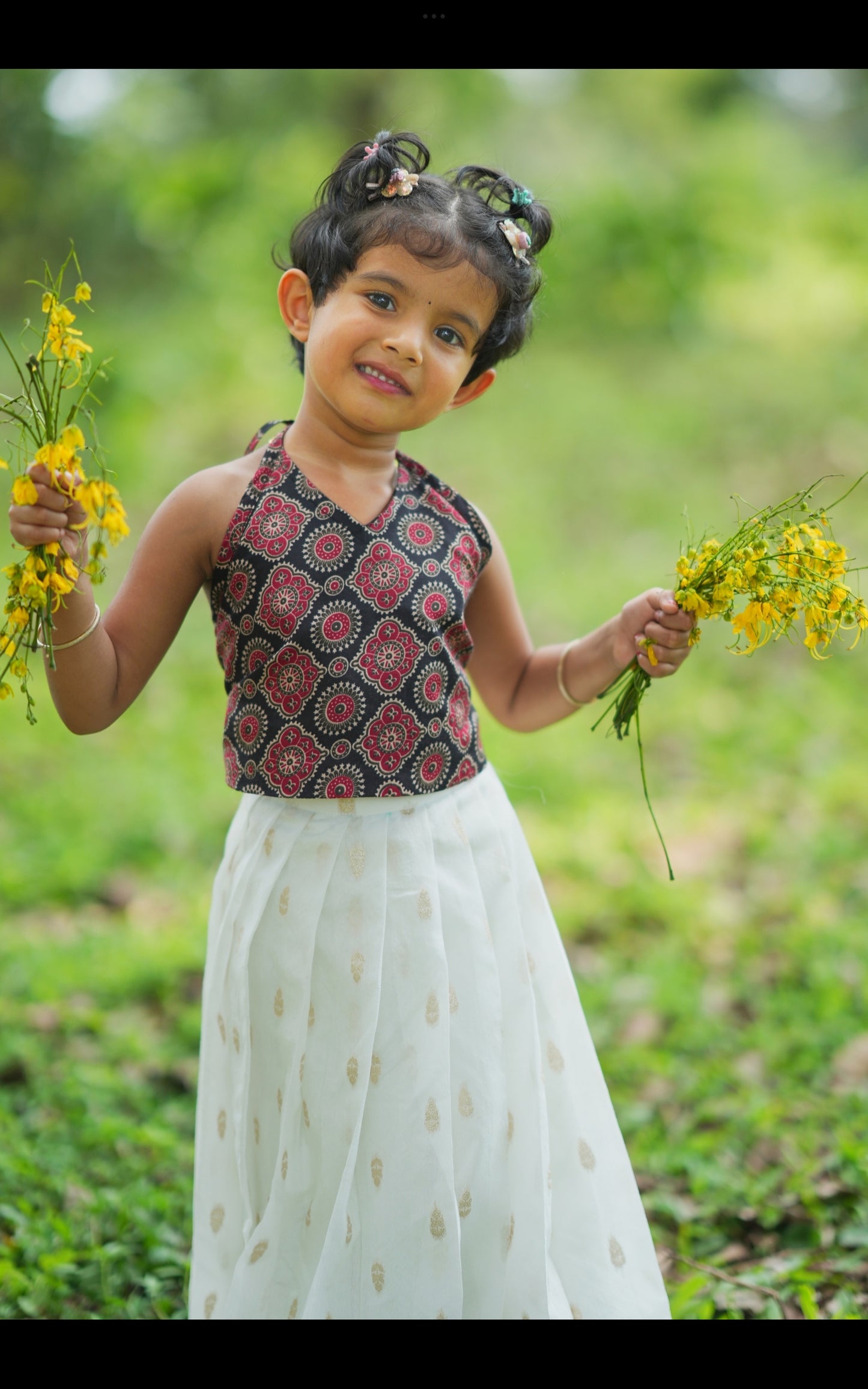 Kids Wear Crop Top And Skirt YB145