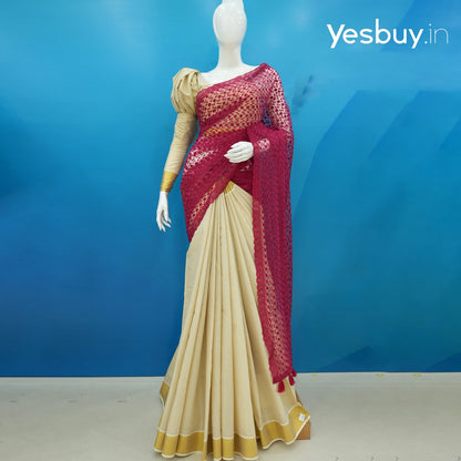 Kerala Set Fusion Saree