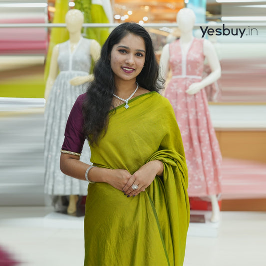 Vijithra silk plane saree YB117