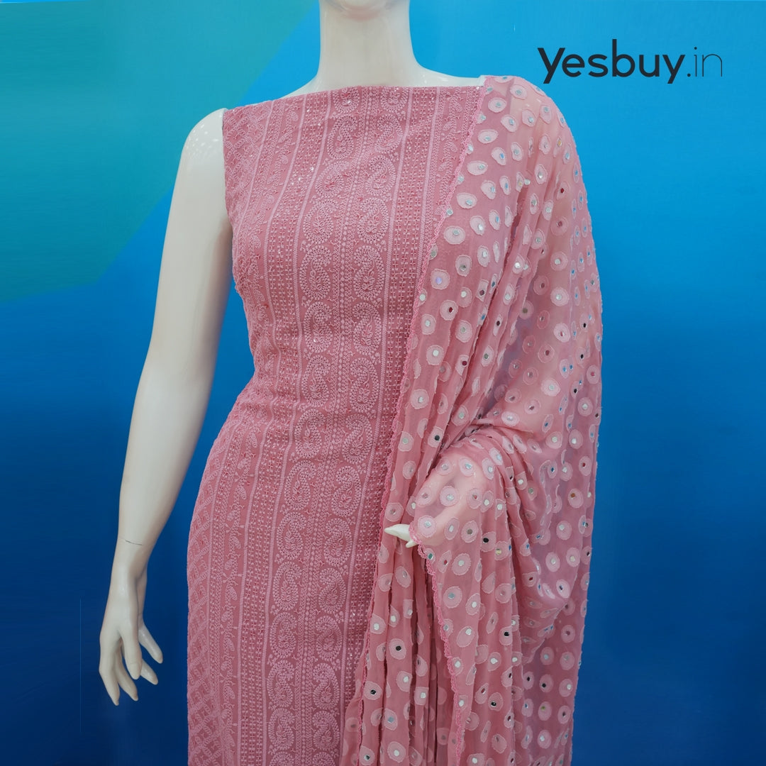 Georgette Lucknowi Chikankari Work salwar suite YB118