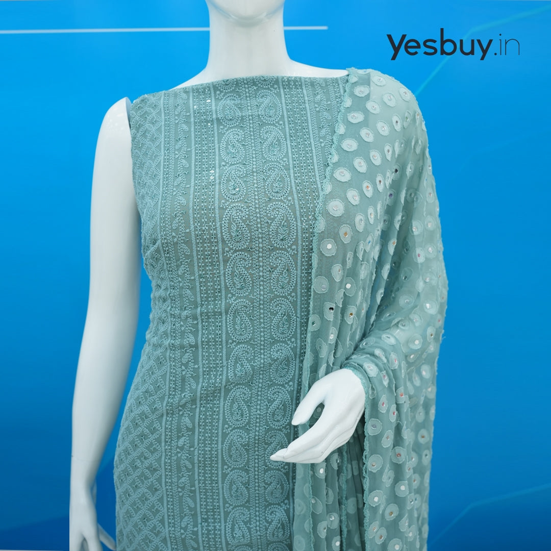Georgette Lucknowi Chikankari Work salwar suite YB118