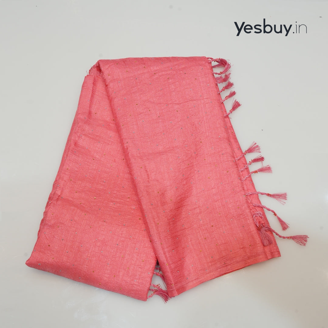Vijithra Silk Swarovski Crystal work Saree 349/-
