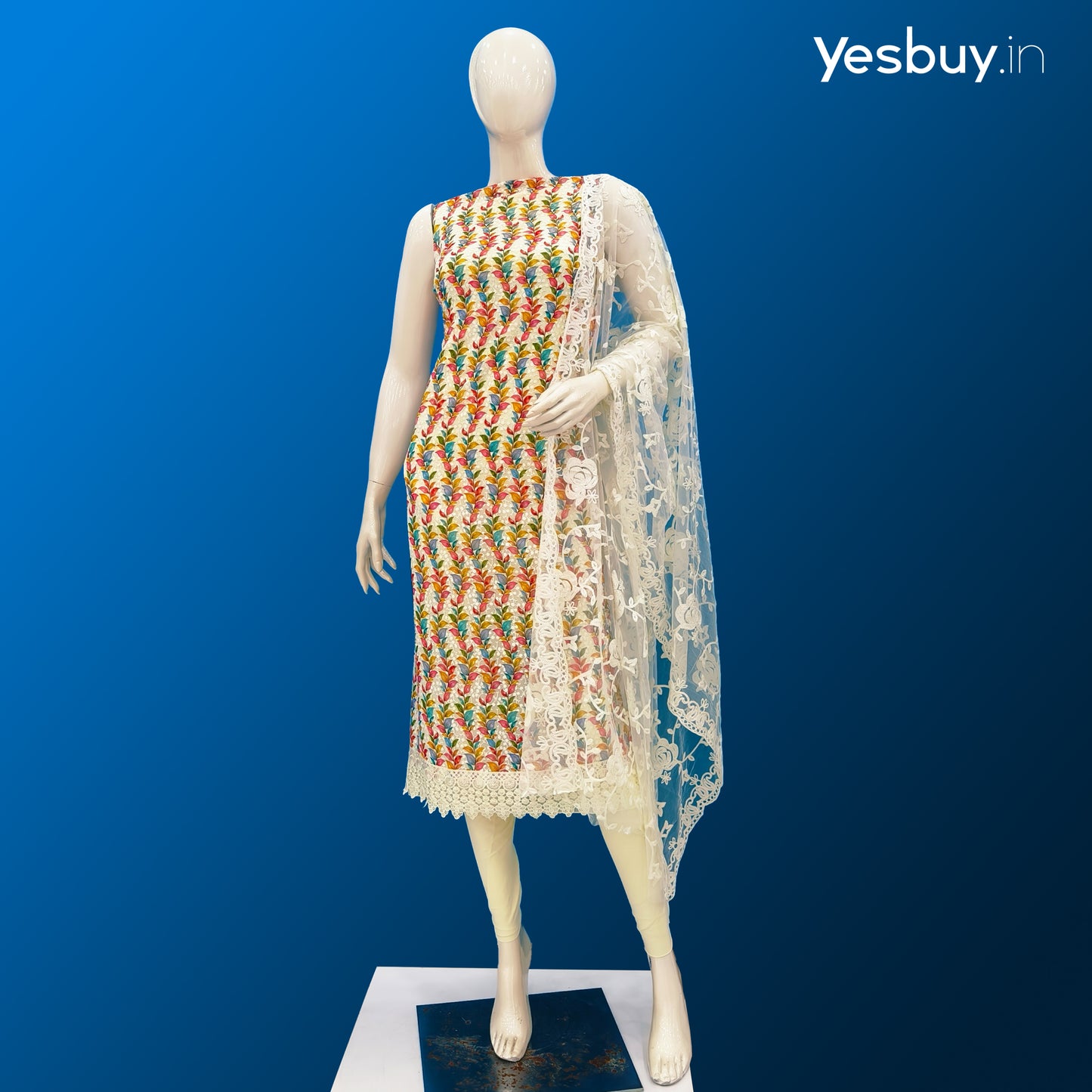 Georgette Chiffli Churidar Material YB131