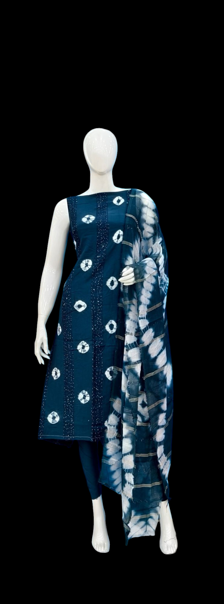 Bandhni churidar material YB138