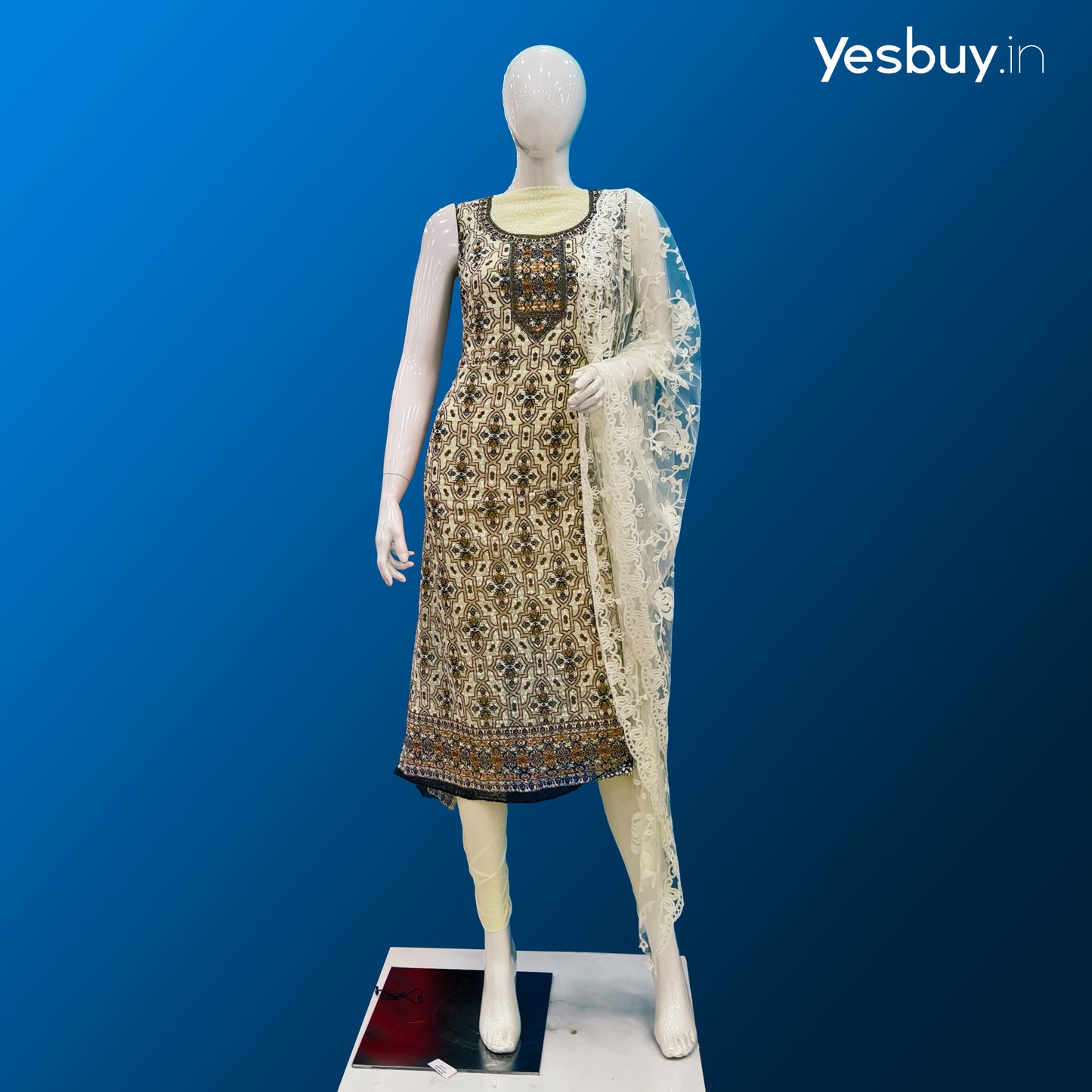 Georgette Chiffli Churidar Material YB131