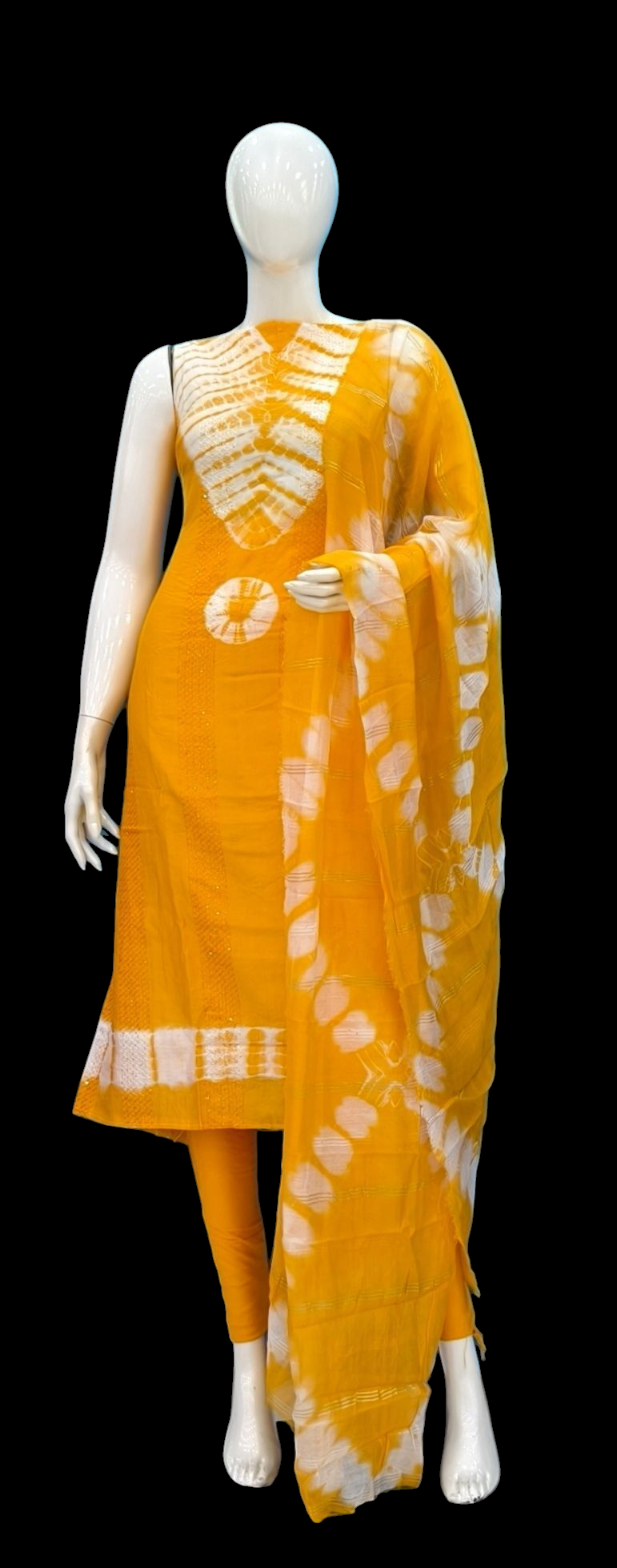 Bandhni churidar material YB138
