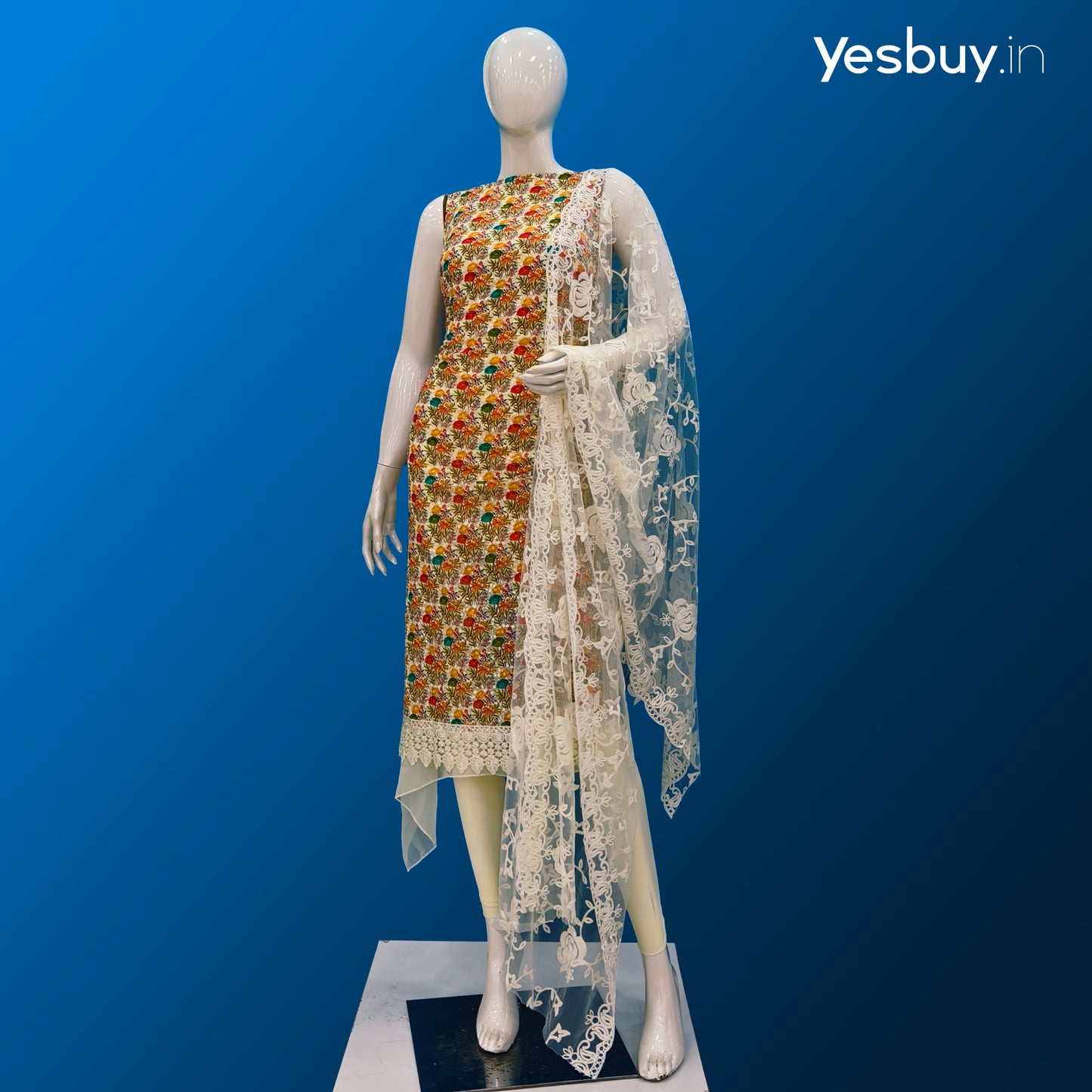 Georgette Chiffli Churidar Material YB131