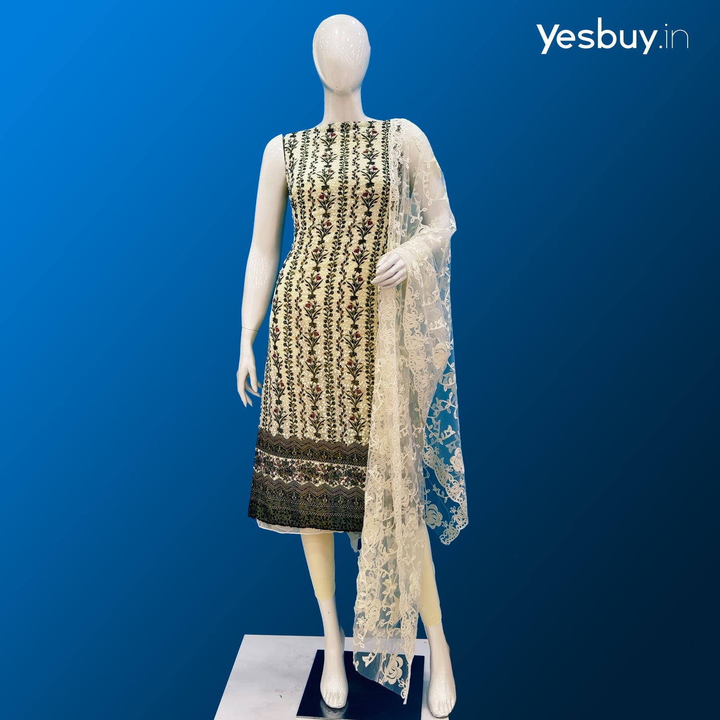 Georgette Chiffli Churidar Material YB131