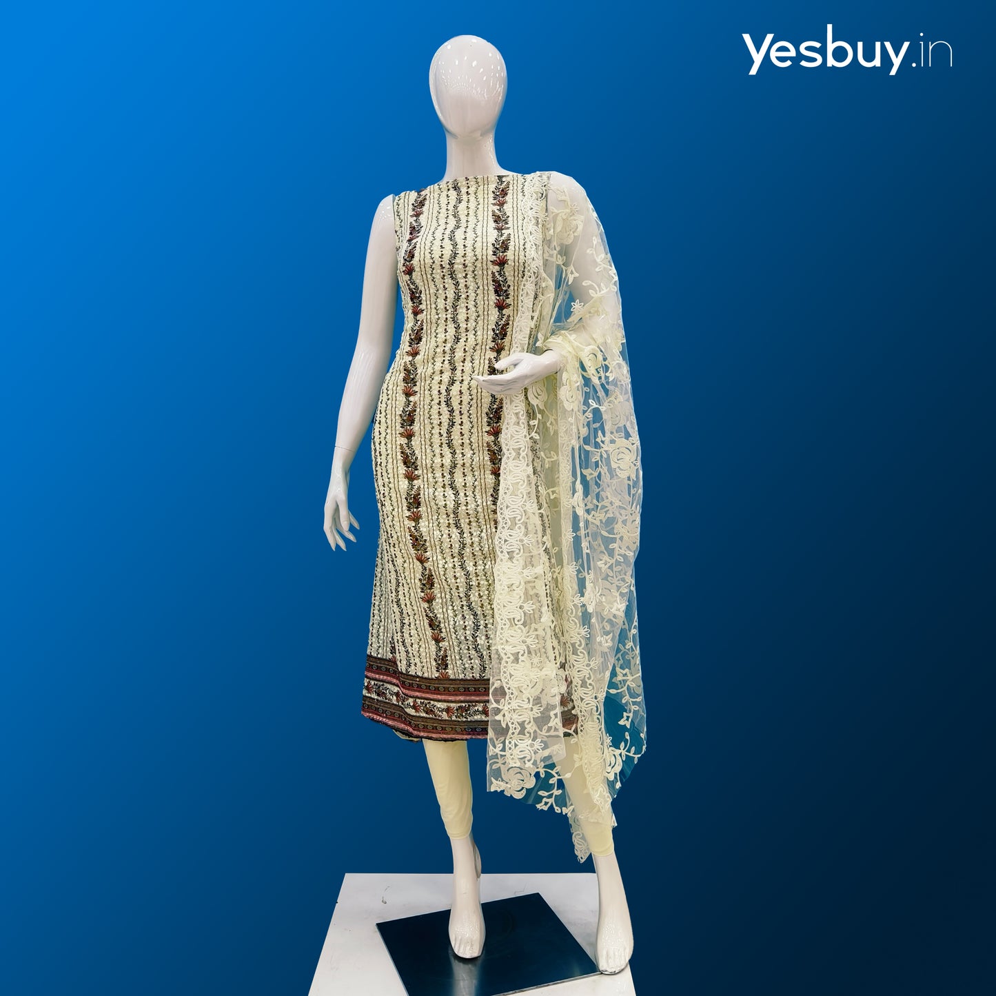Georgette Chiffli Churidar Material YB131