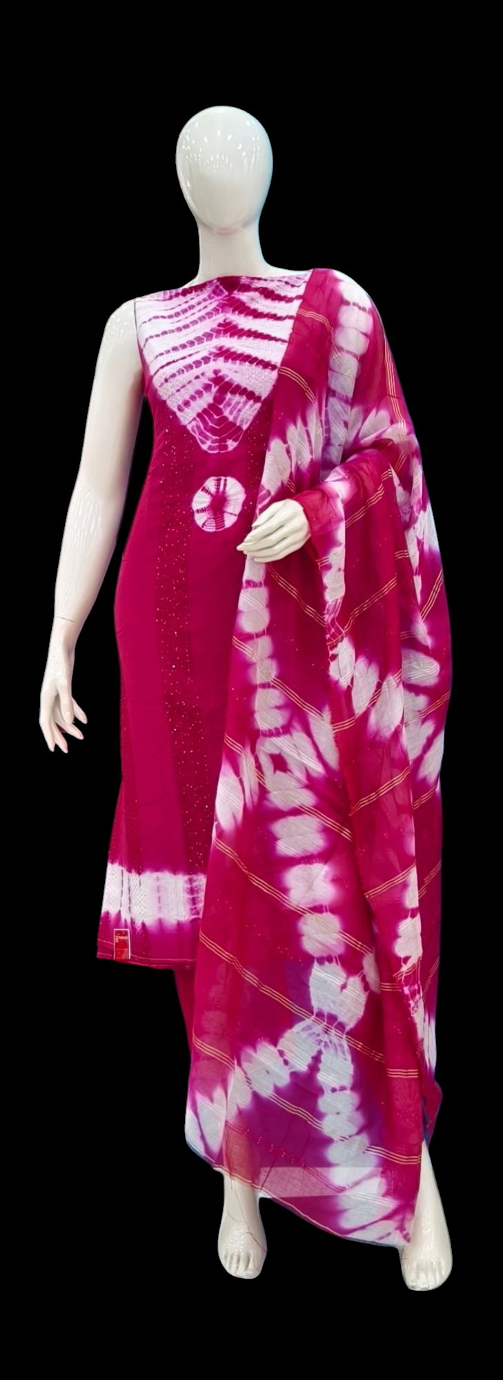 Bandhni churidar material YB138