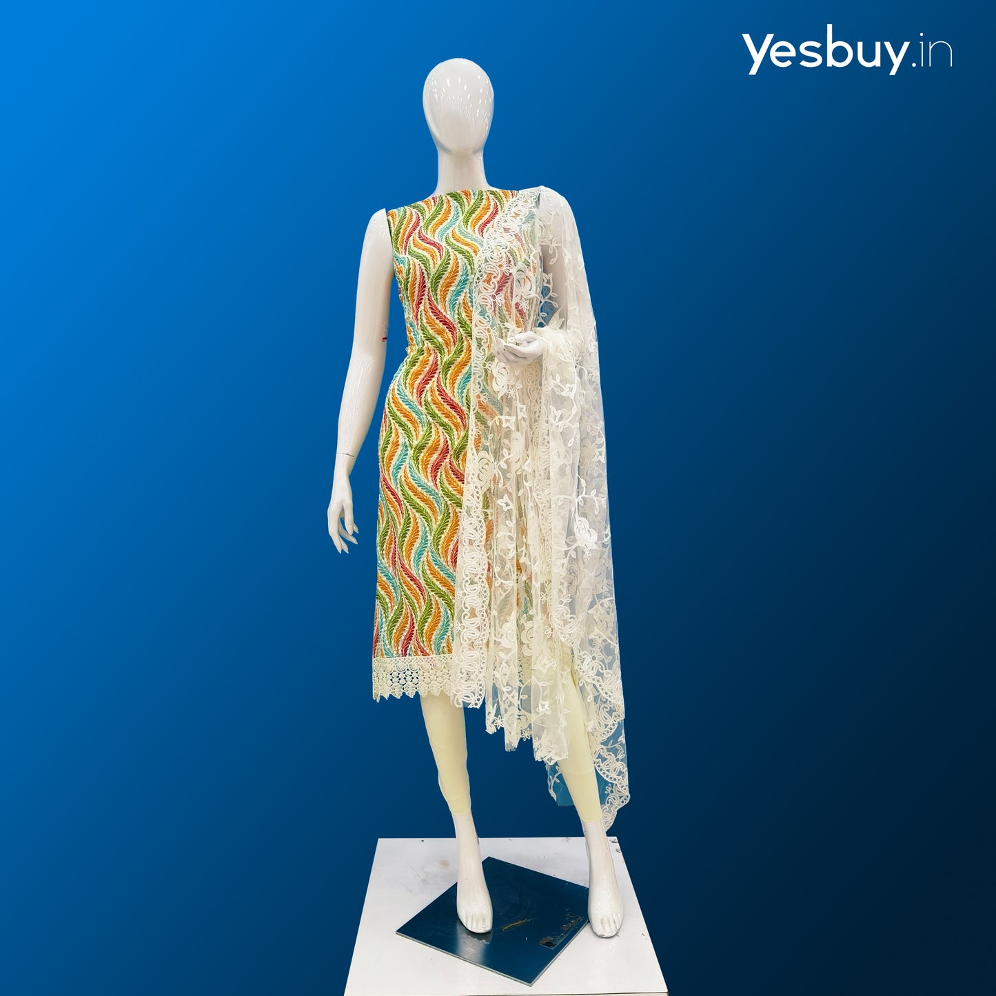 Georgette Chiffli Churidar Material YB131